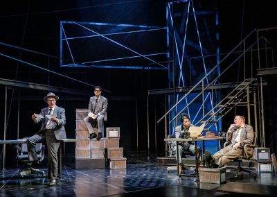 FBI Special Agent Carl Hanratty (Mike Masters, left) with FBI Agents Dollar (Chris Clark, center), Cod (Crystal Sha’Nae, right) and Branton (Ryan Hunt, far right)