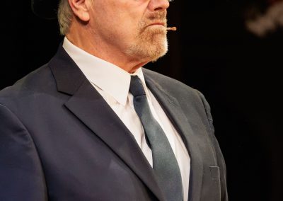 Tom Souhrada as Hertz in The REV Theatre Company’s production of ROCK OF AGES.